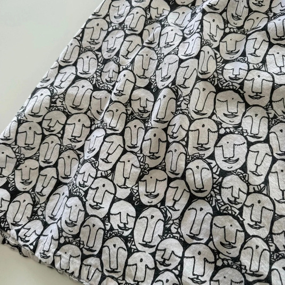 Mata Traders- 100% Cotton- Black and White- Face Print Dress- Ethical- Unique- M - Picture 8 of 13